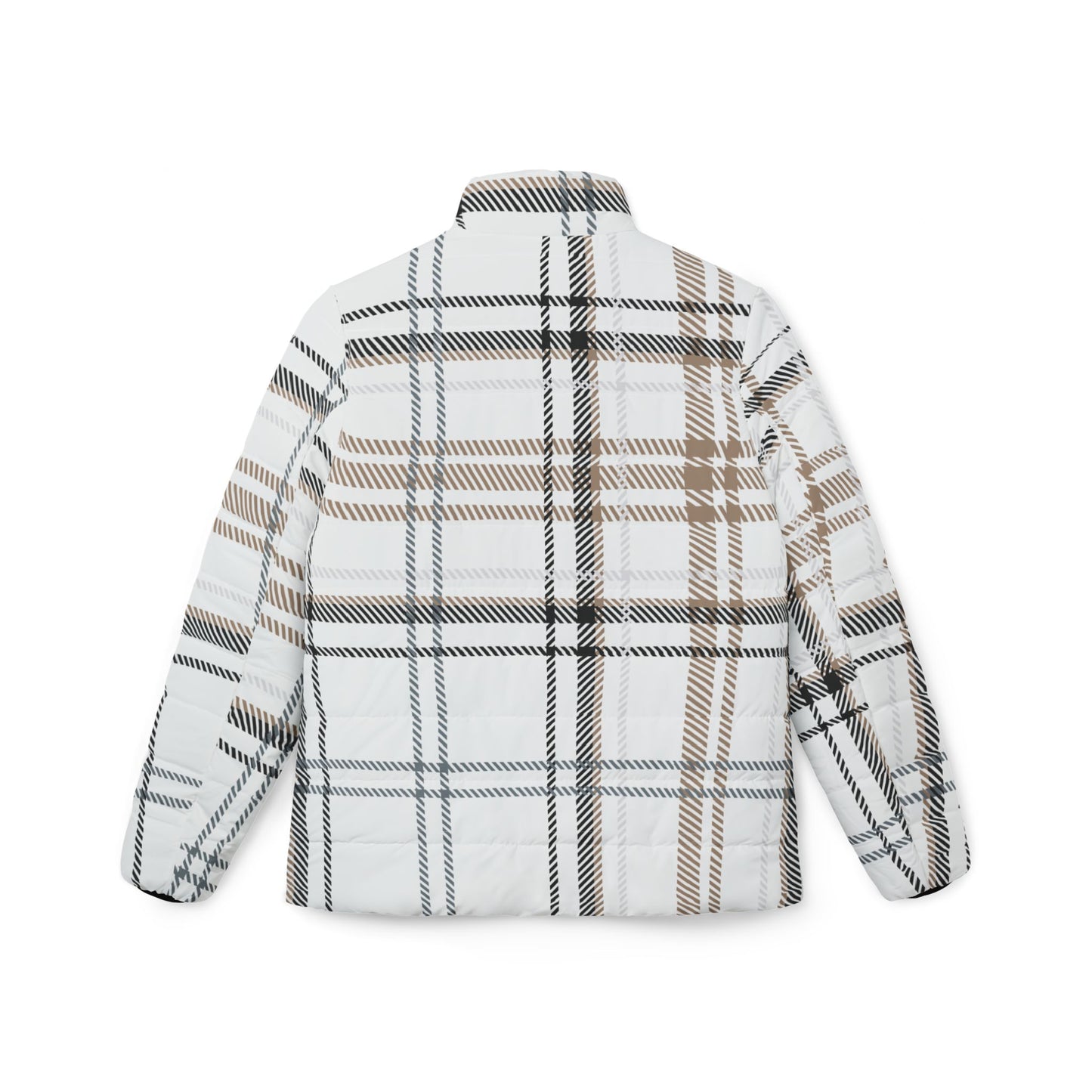 Lightly Plaided Women’s Puffer Jacket