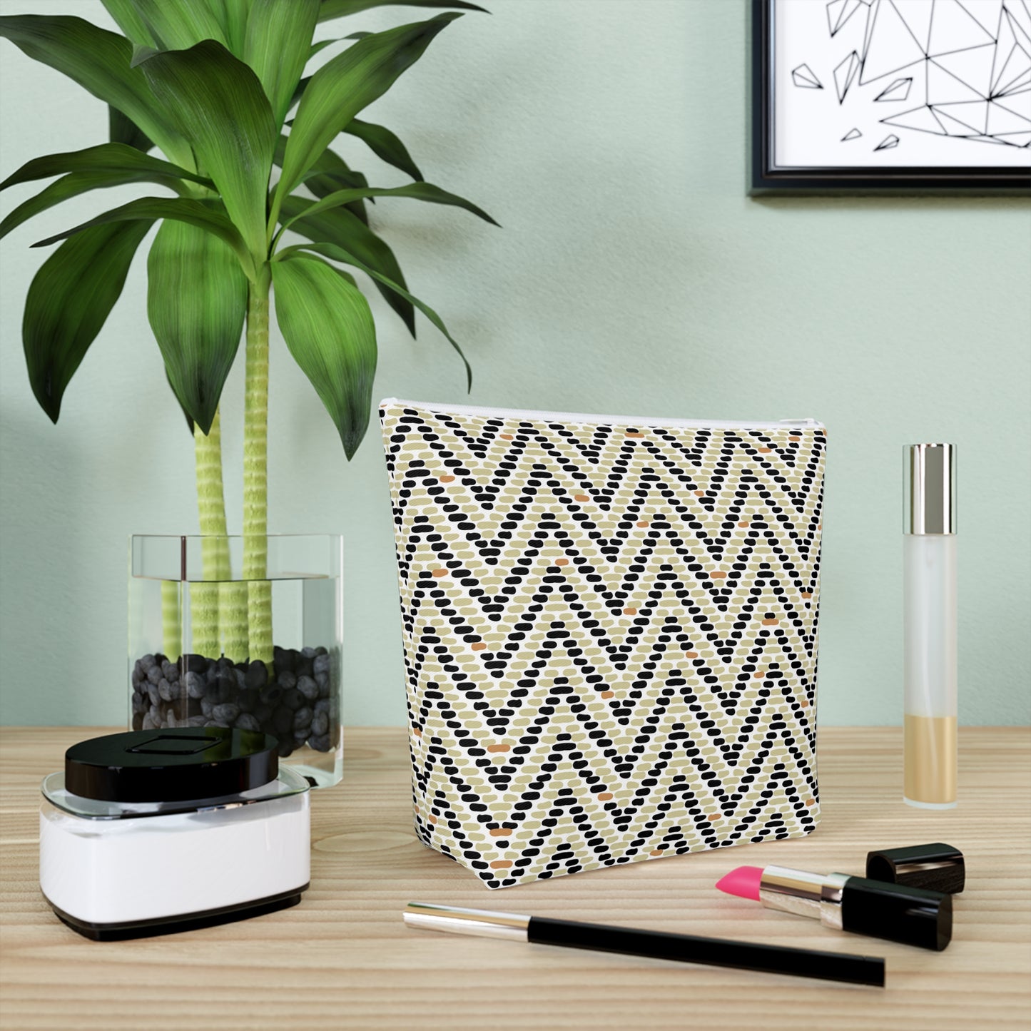 Zig & Zag Chevron - Cotton Cosmetic Bag