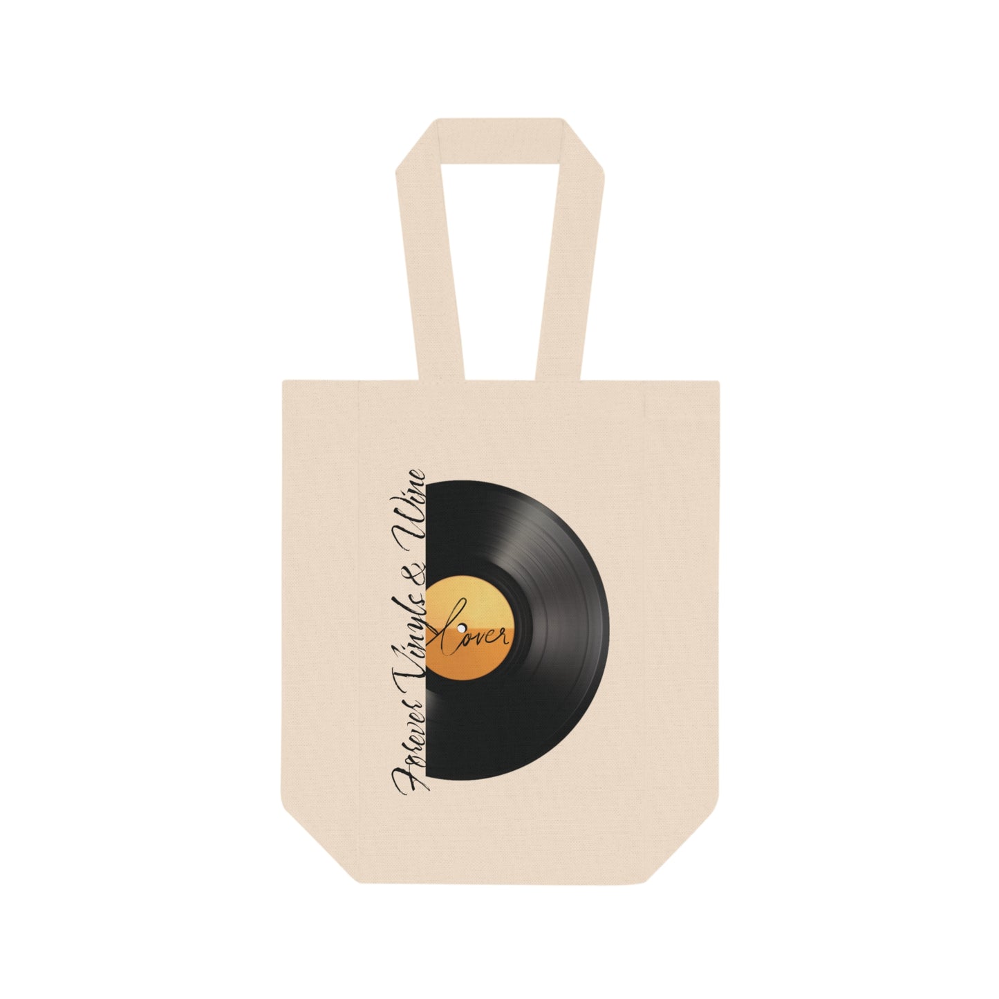 Vinyls & Wine Double Wine Tote Bag