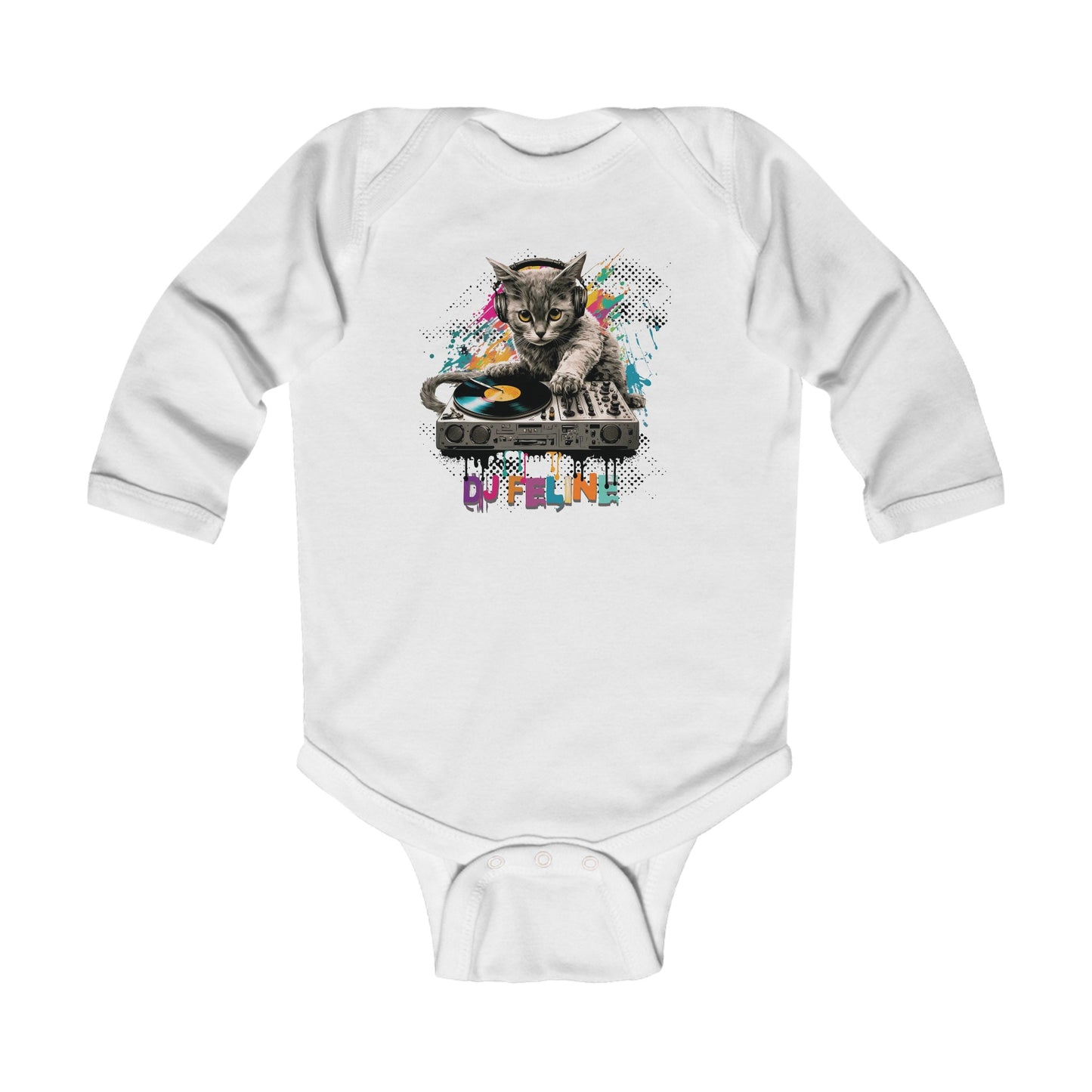 DJ Feline Long Sleeve Bodysuit NB-18M