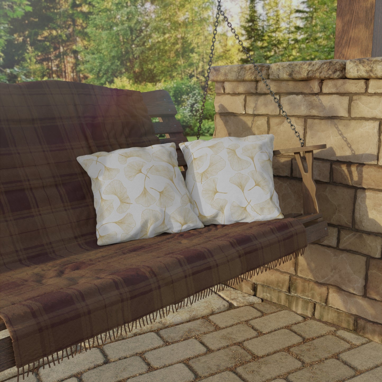 Ginkgo - Outdoor Decorative Accent Pillows