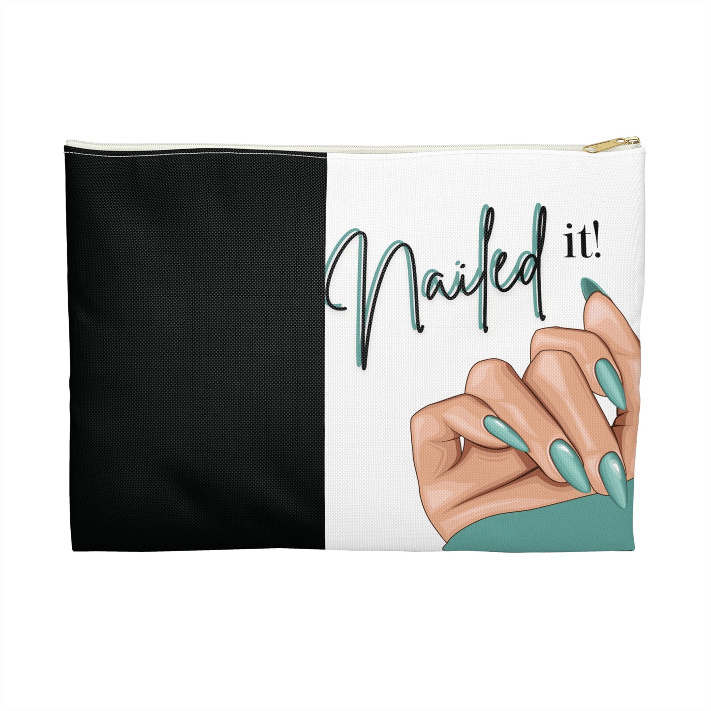 Nailed It Turquoise Accessory Pouch
