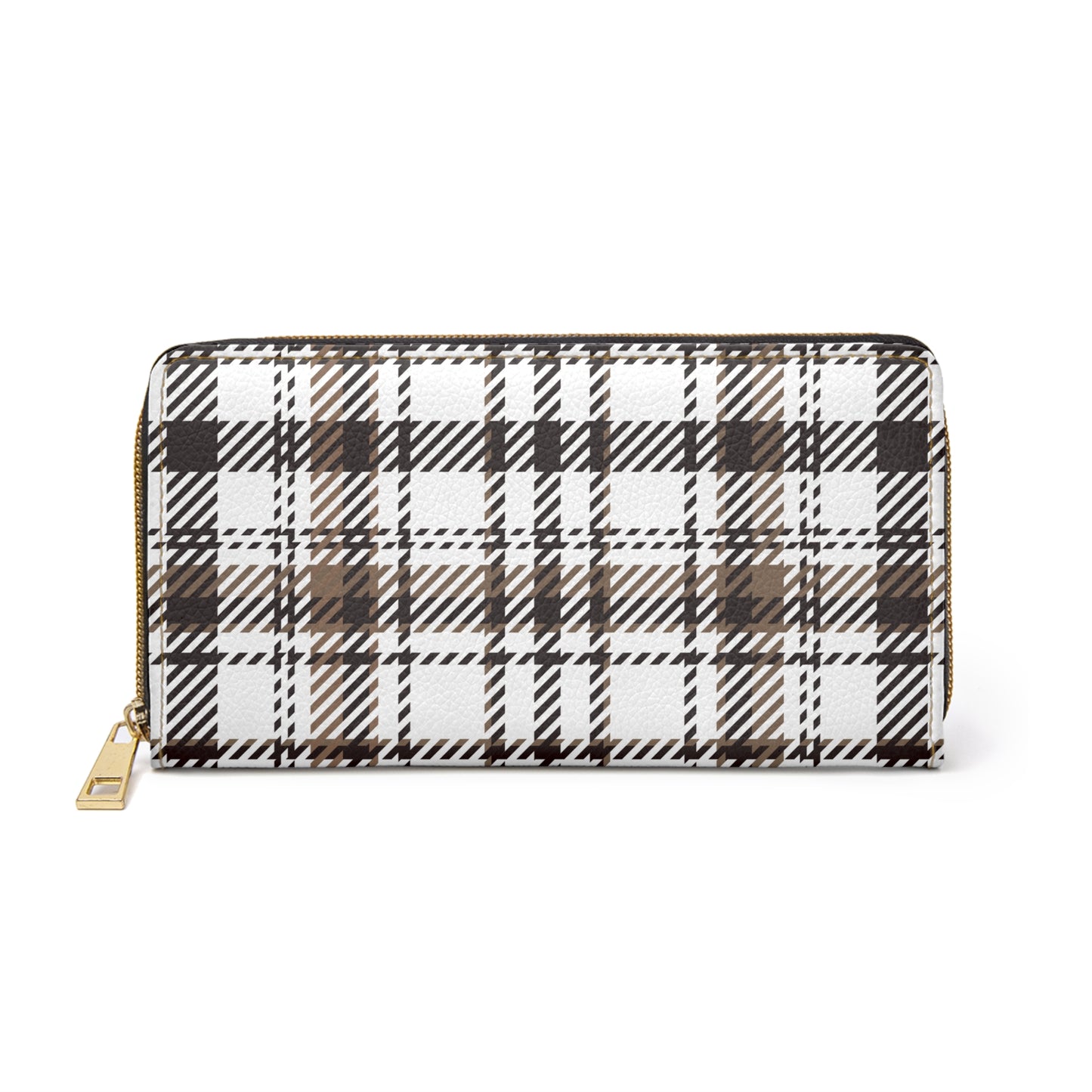 Neutral & Plaid Zipper Wallet
