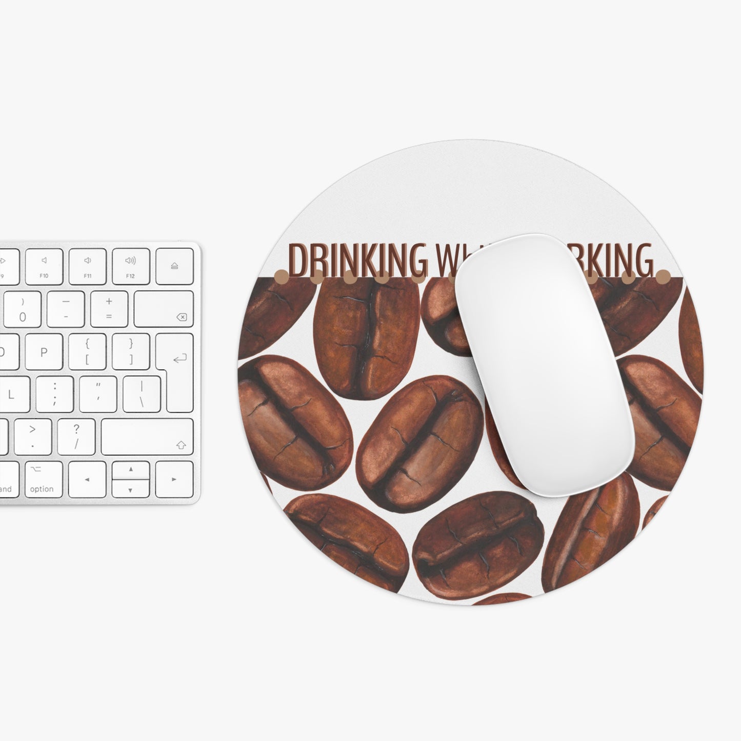 Coffee Lover "Drinking While Working" - Mouse Pad