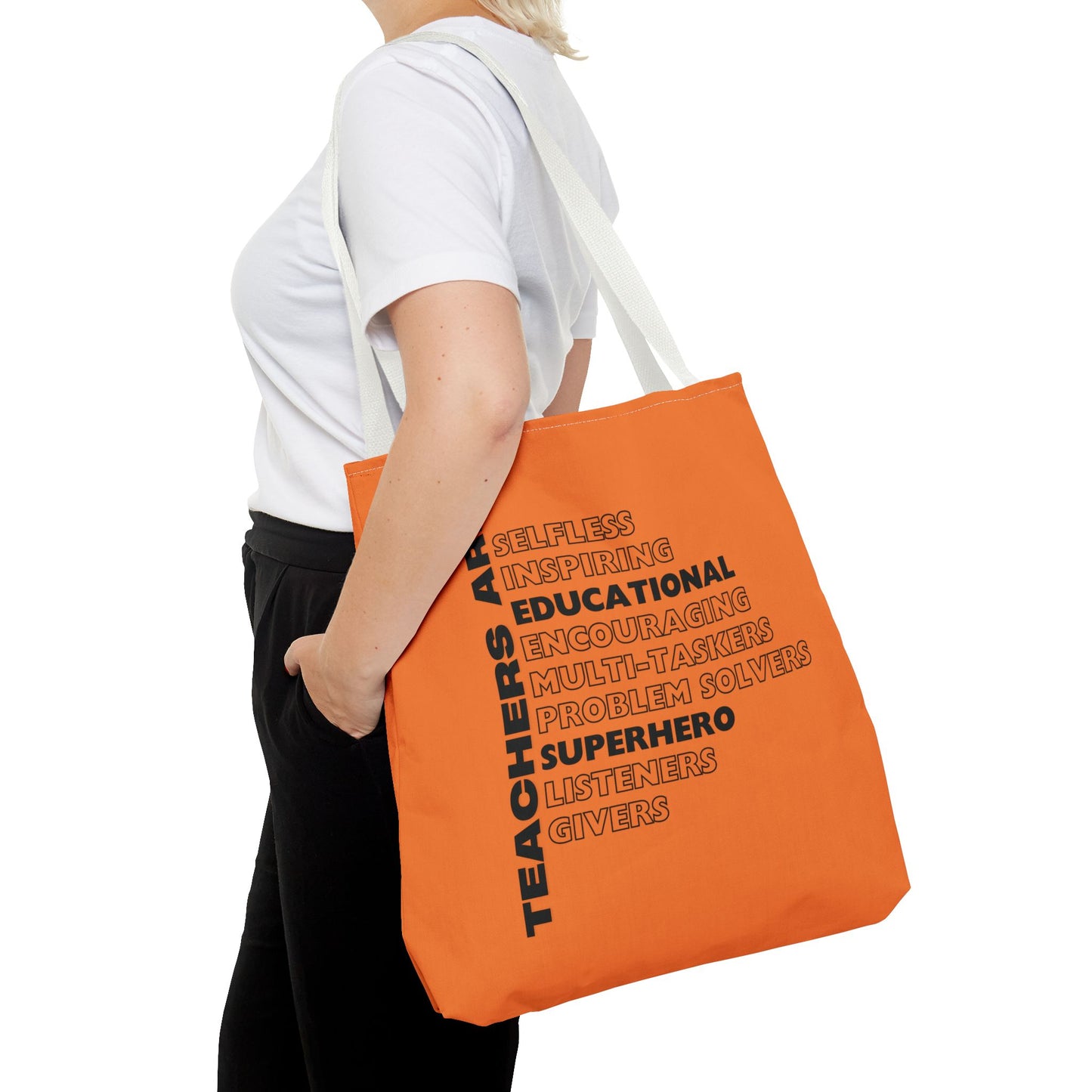 Teachers aka Superheroes - Orange Tote Bag