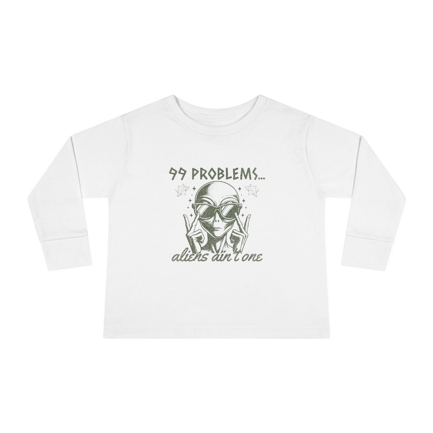 Aliens Ain't a Problem Long Sleeve Graphic Tee 2T-6T