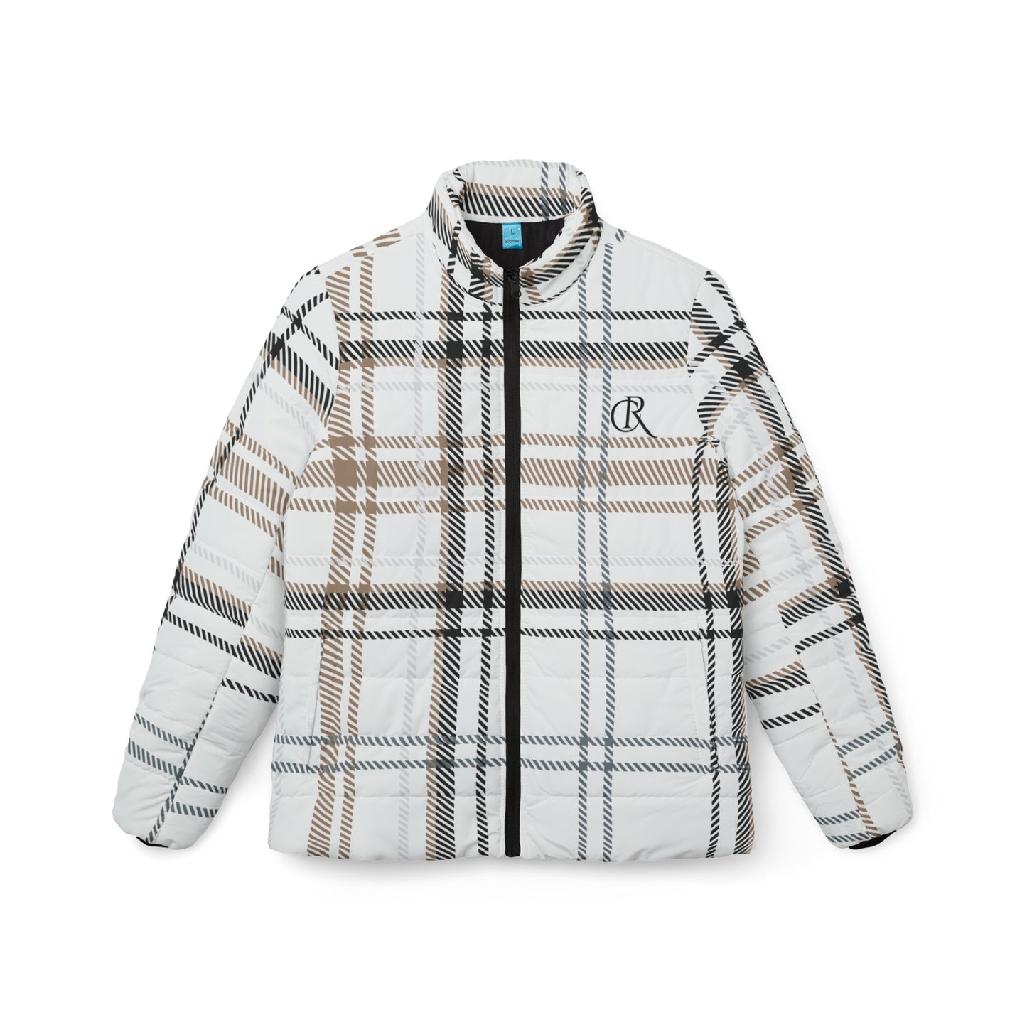 Lightly Plaided Women’s Puffer Jacket