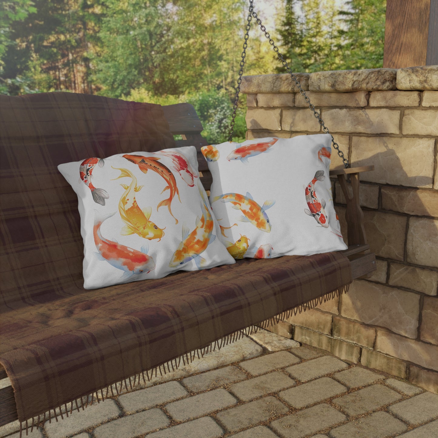 Don't Be Koi - Outdoor Decorative Accent Pillow