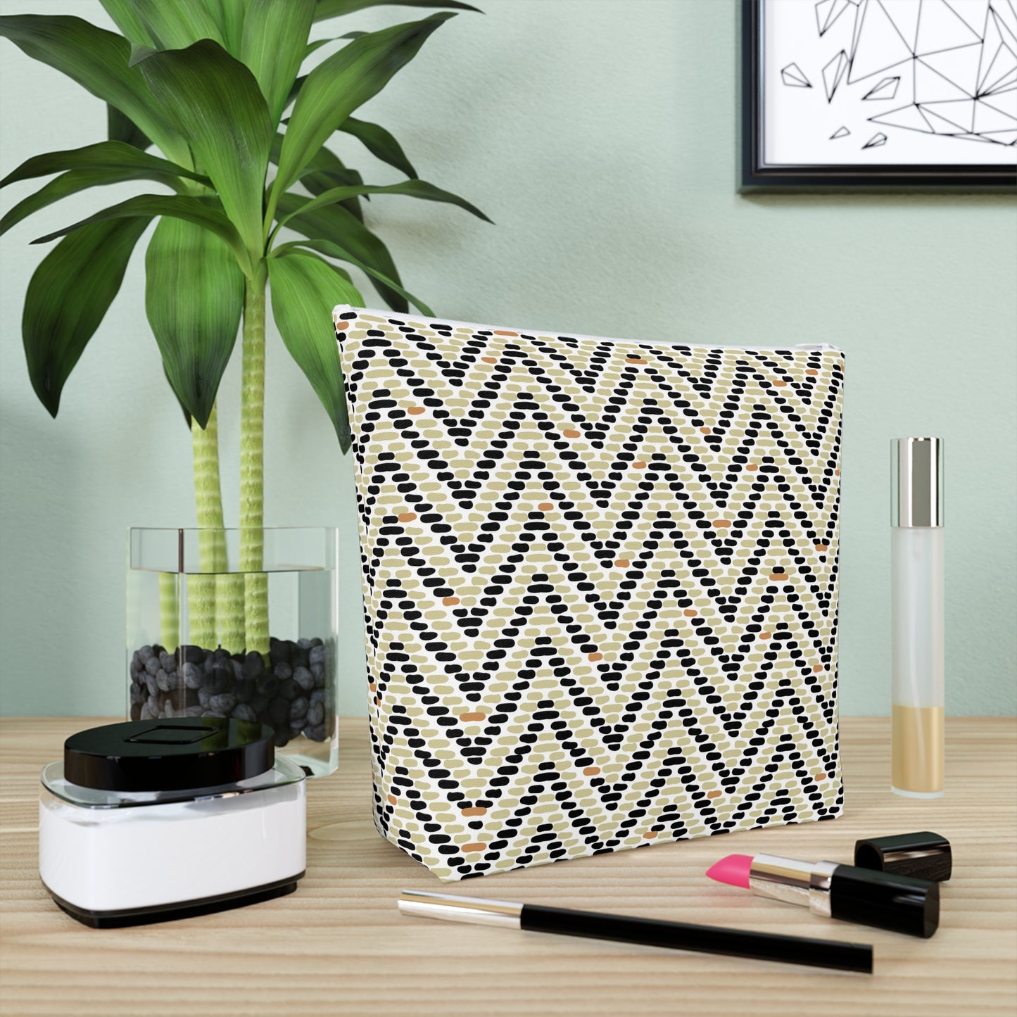 Zig & Zag Chevron - Cotton Cosmetic Bag