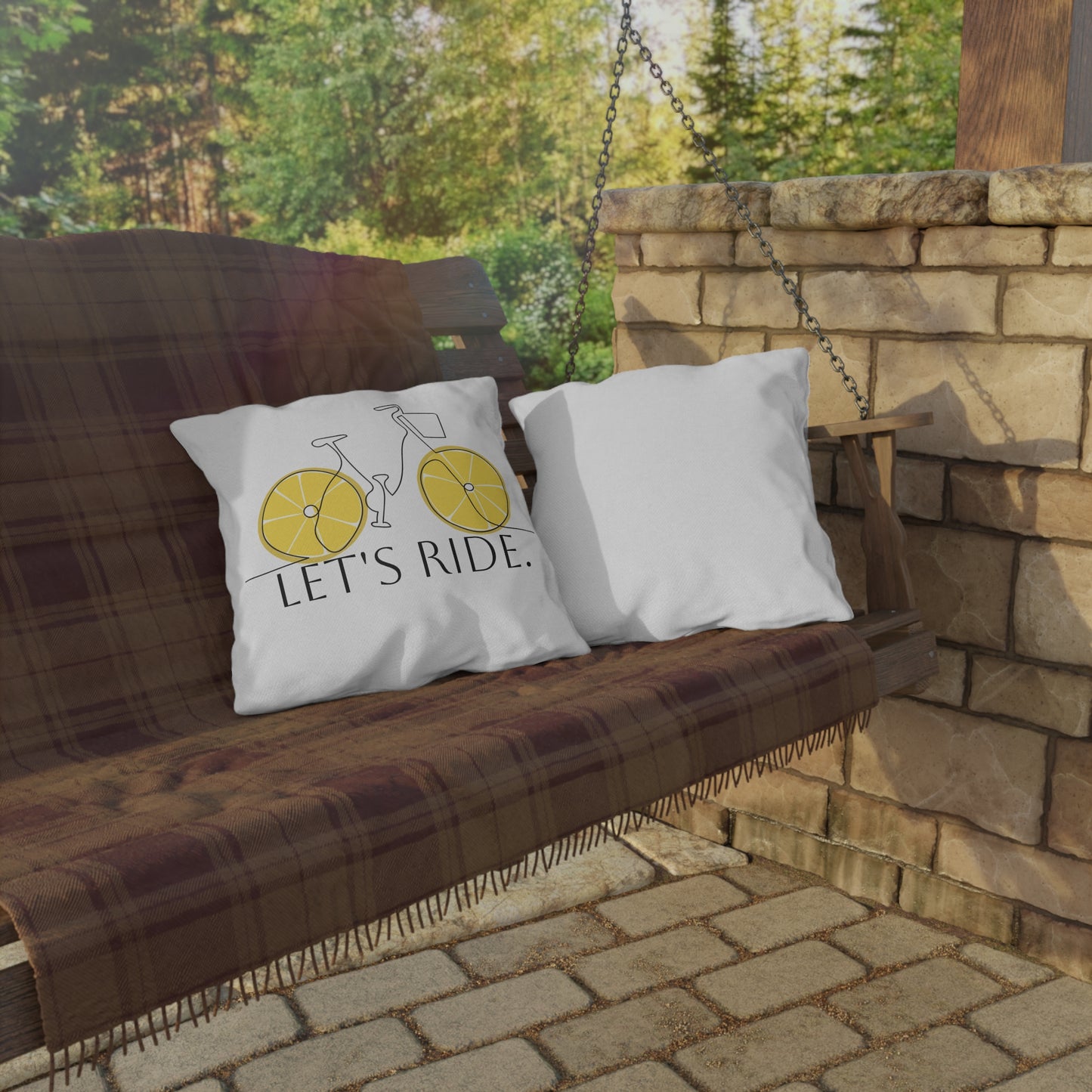 Let's Ride - Outdoor Accent Throw Pillow