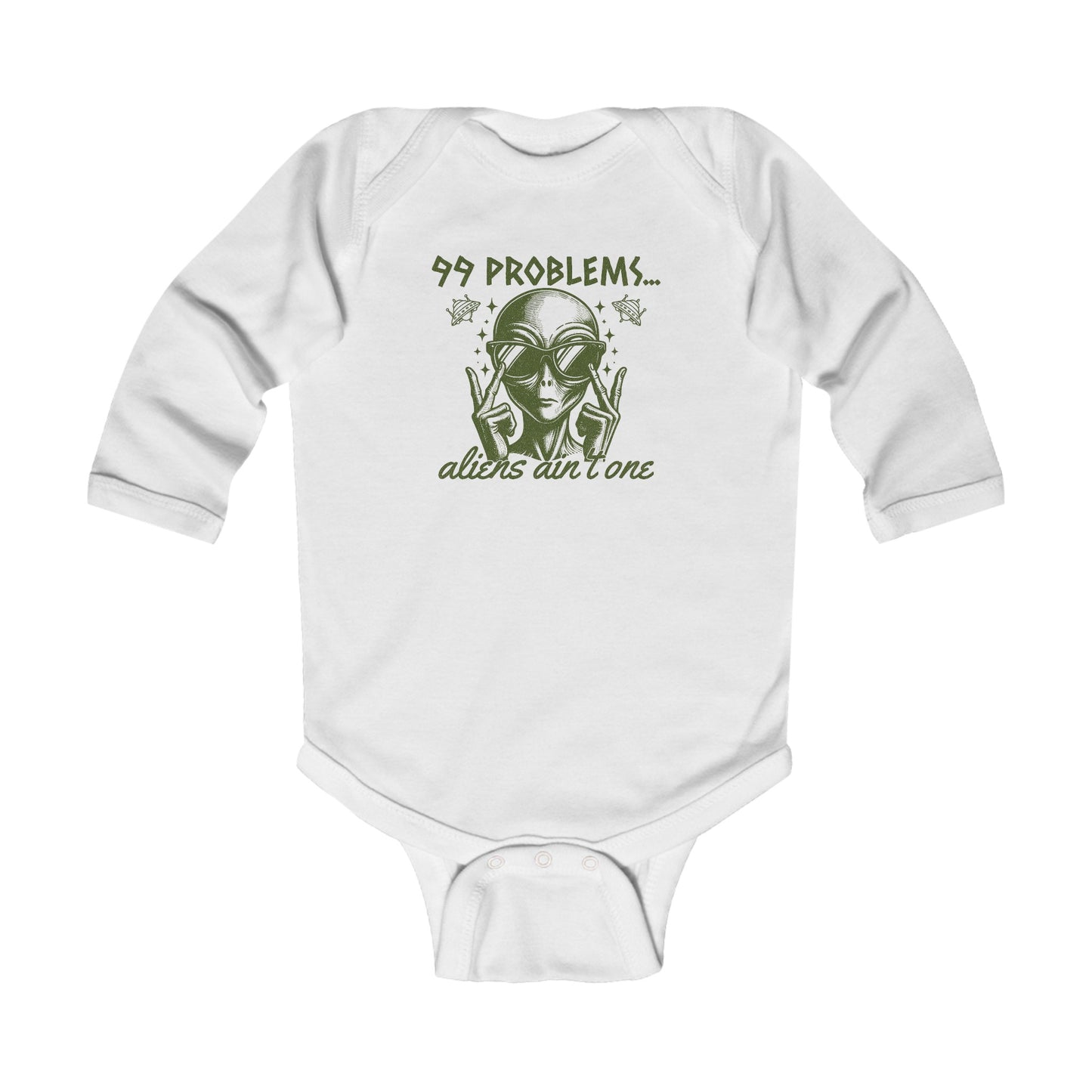 Aliens, No Problem Long Sleeve Bodysuit NB-18M