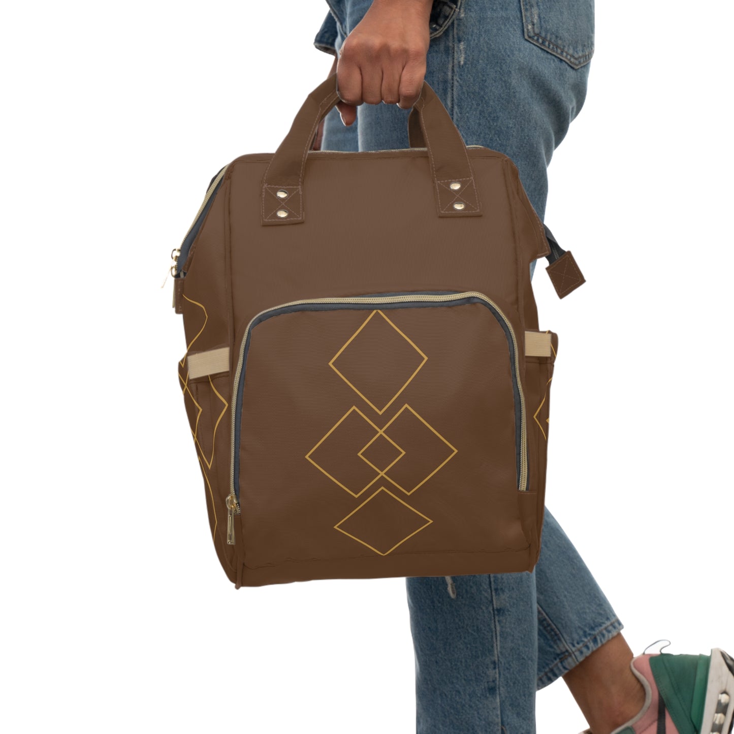 Gold Lines Diaper Backpack