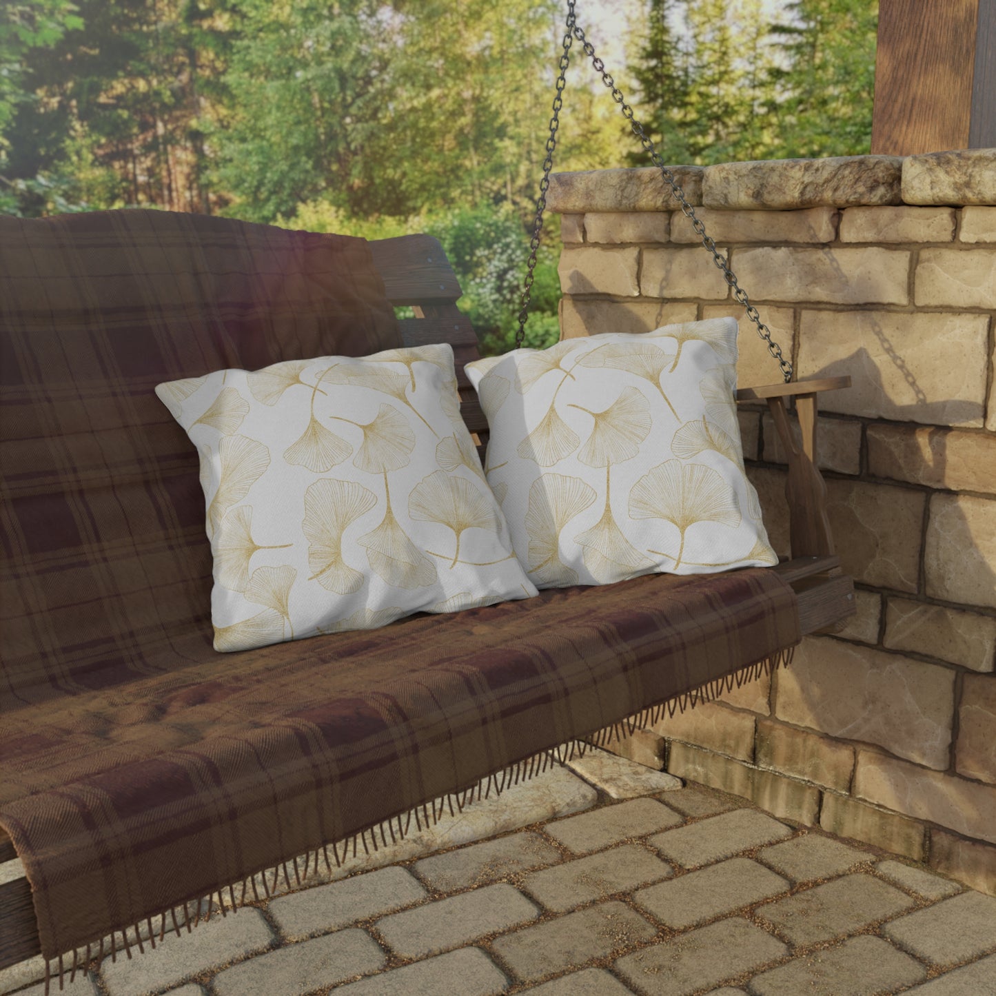 Ginkgo - Outdoor Decorative Accent Pillows