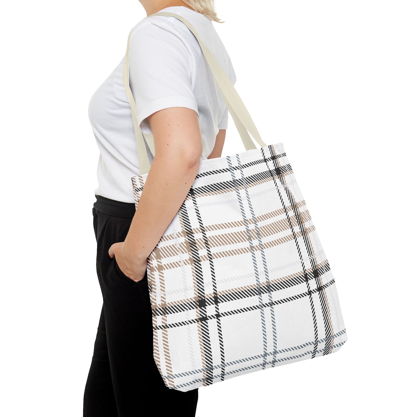 Lightly Plaided Tote Bag