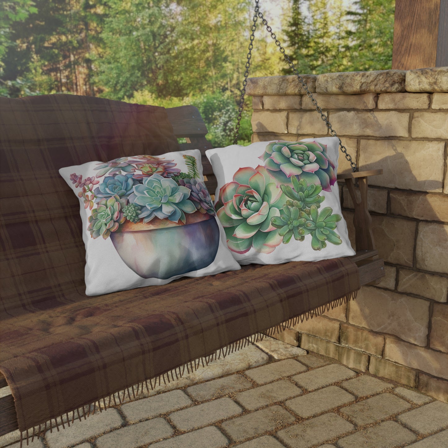 Succulents Please Outdoor Pillow