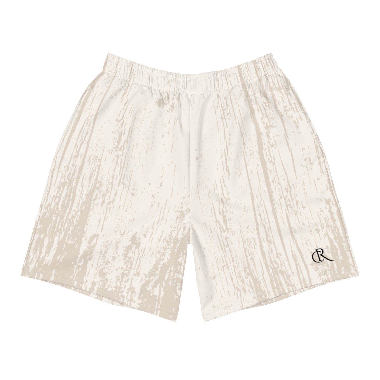 Tan Lined Long Athletic Shorts