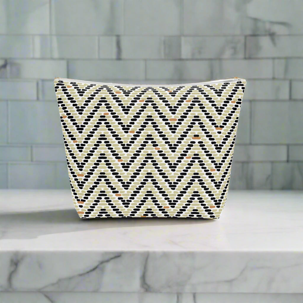 Zig & Zag Chevron - Cotton Cosmetic Bag