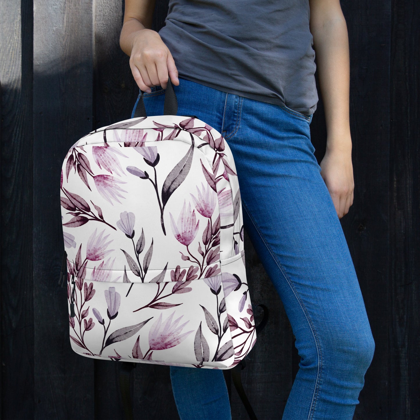 Purple Floral Backpack