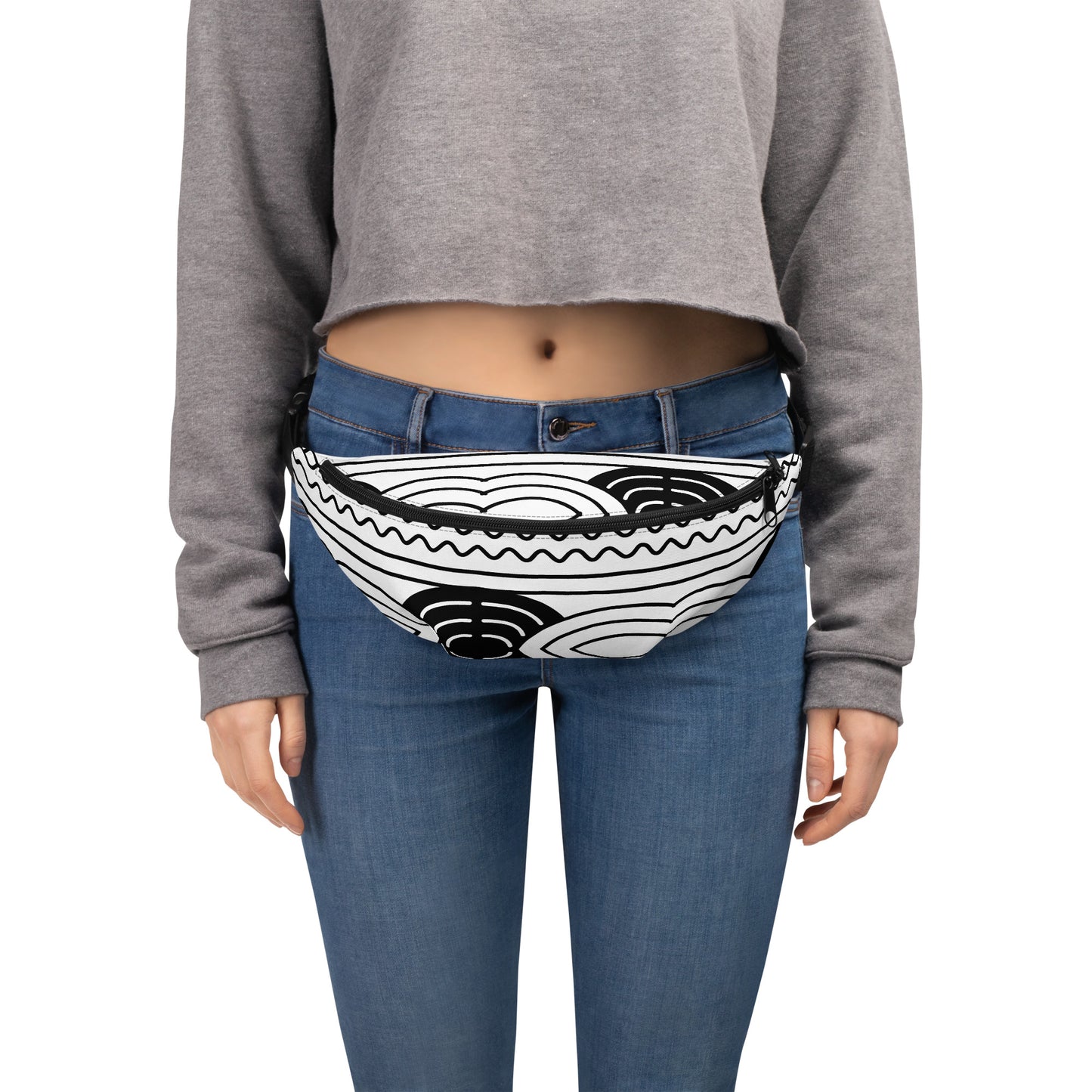 Black and White - Fanny Pack Crossbody Bag