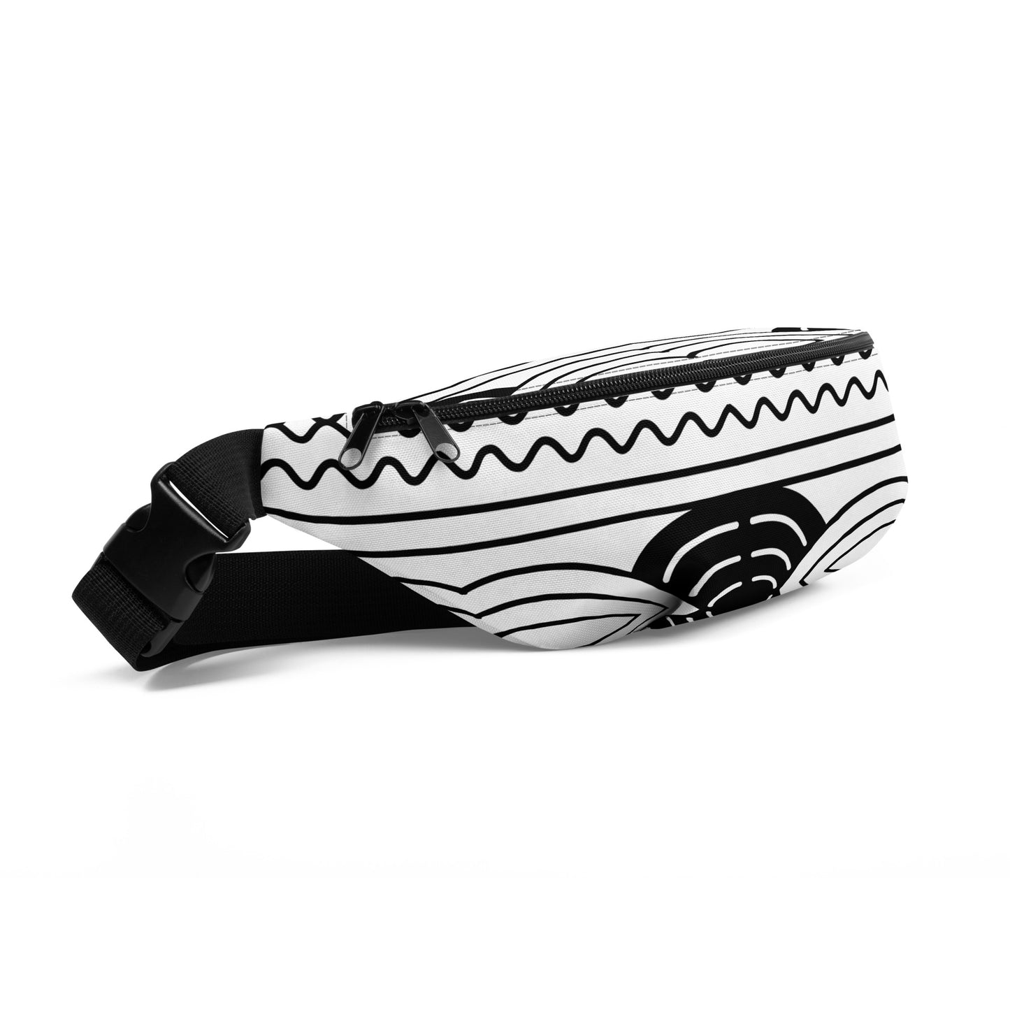 Black and White - Fanny Pack Crossbody Bag
