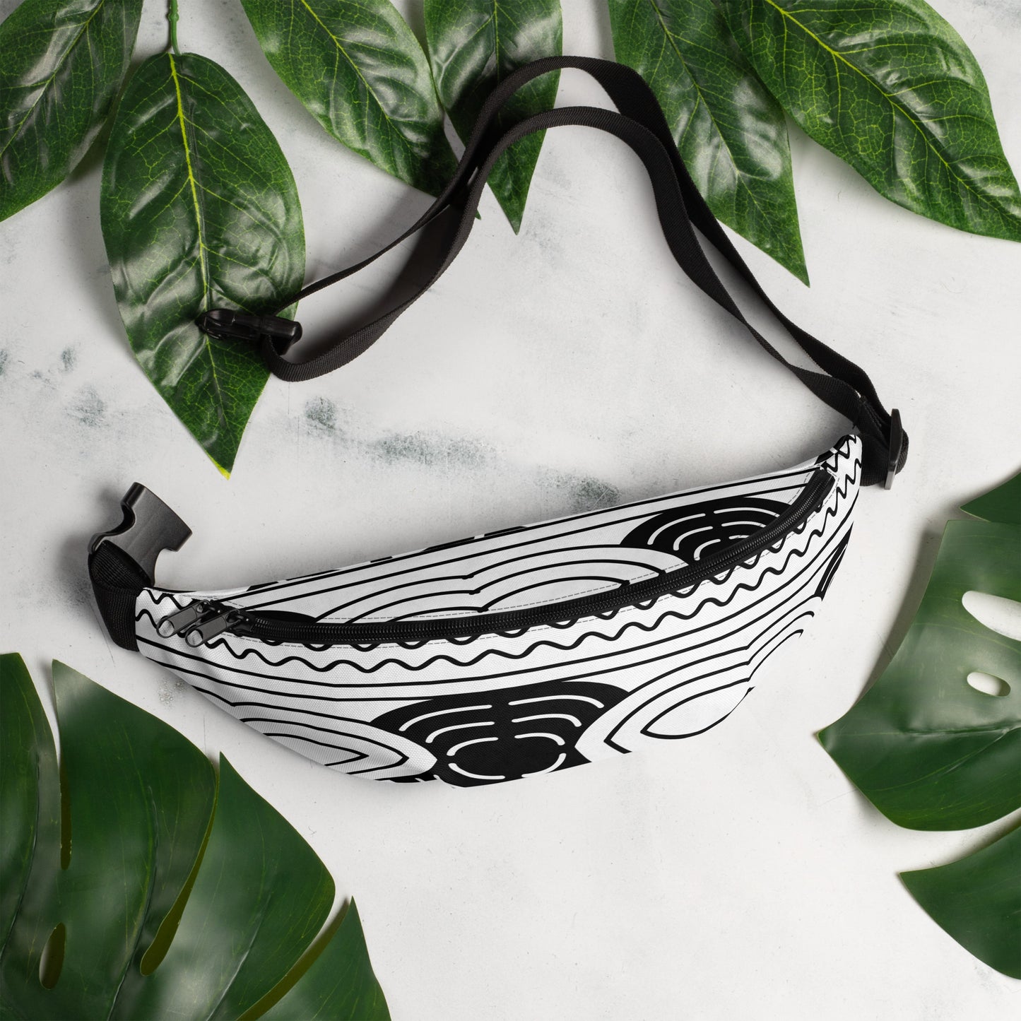 Black and White - Fanny Pack Crossbody Bag