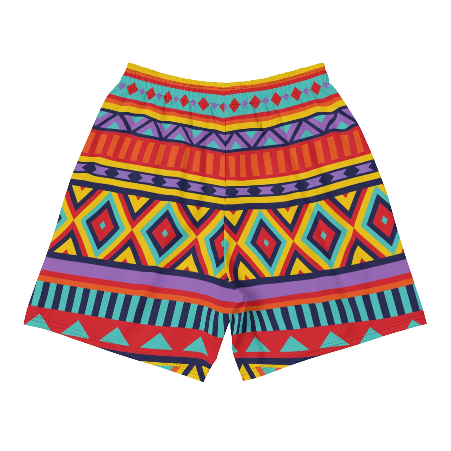 Tribal Pattern Long Athletic Shorts