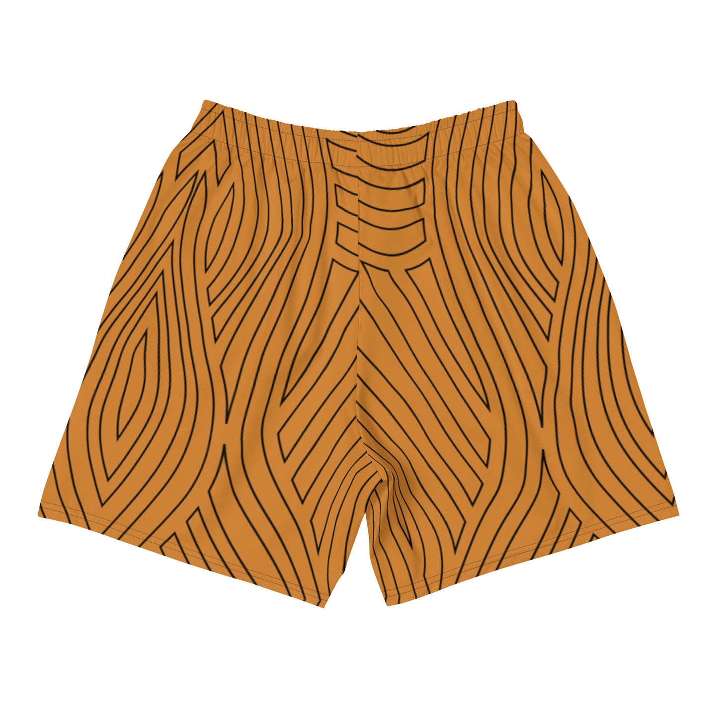 Black Abstract Lines - Unisex Athletic Long Shorts