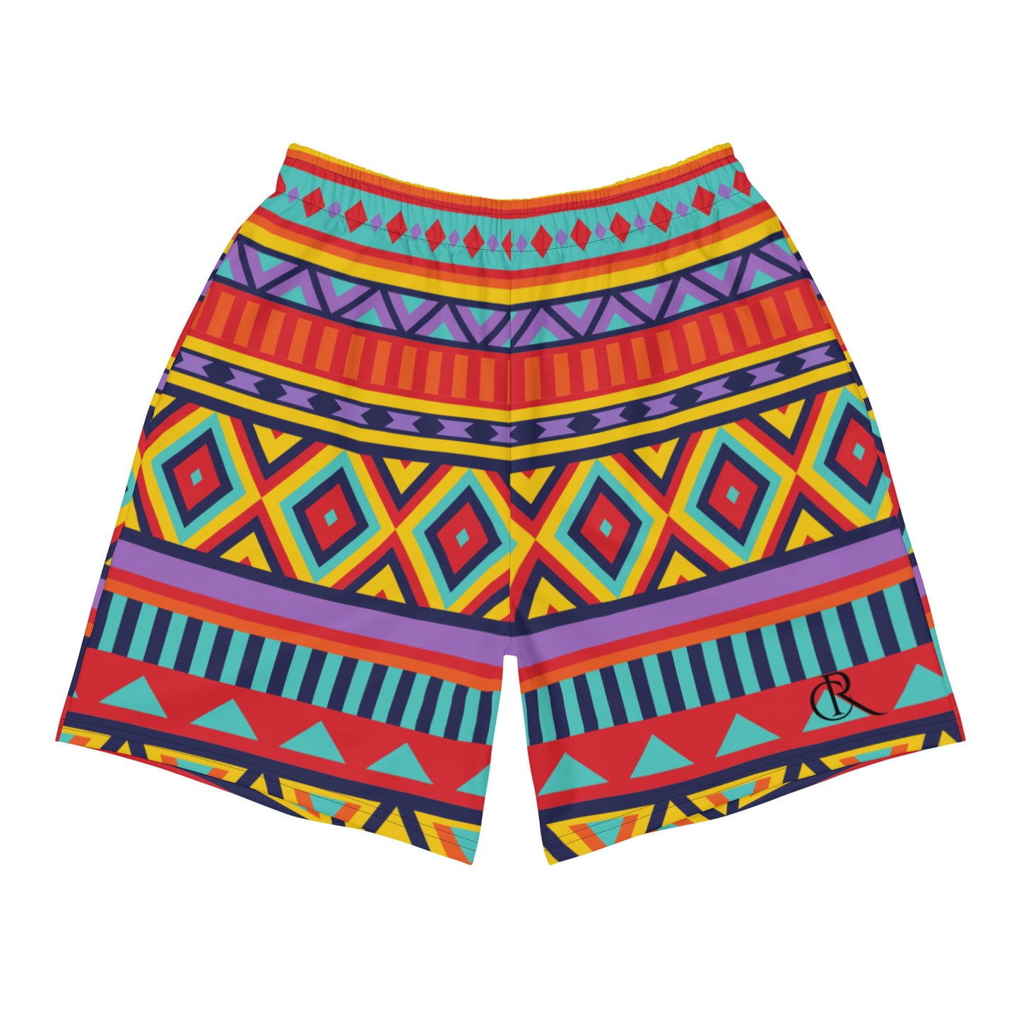 Tribal Pattern Long Athletic Shorts