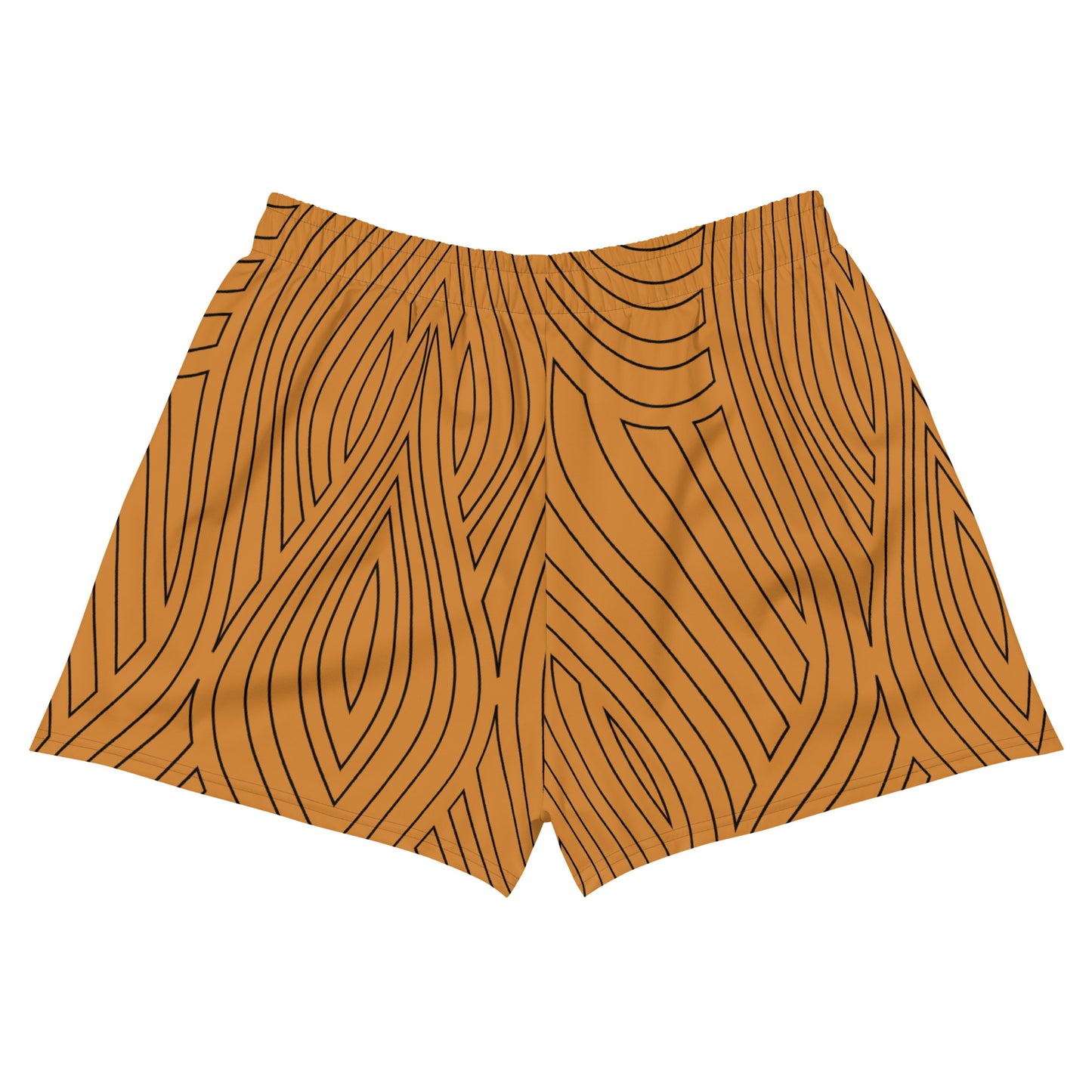 Black Abstract Athletic Shorts