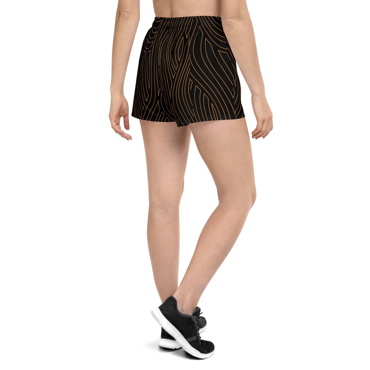 Gold Abstract Unisex Athletic Shorts