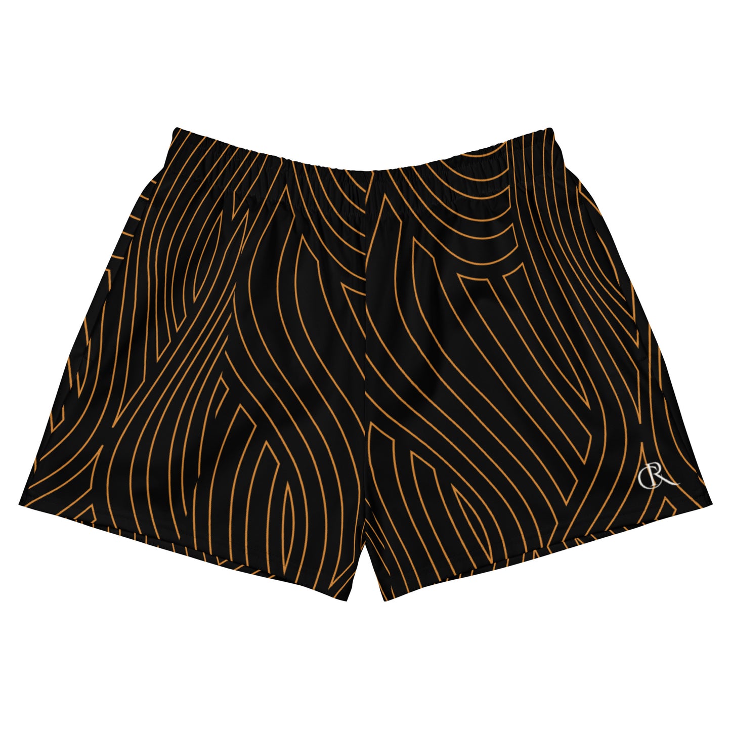 Gold Abstract Unisex Athletic Shorts