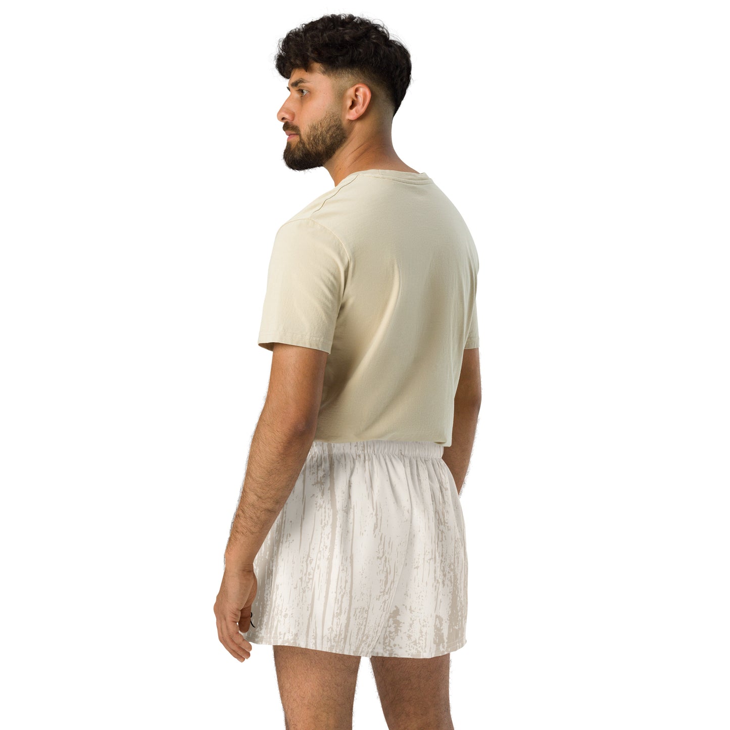 Tan Lined Unisex Athletic Shorts