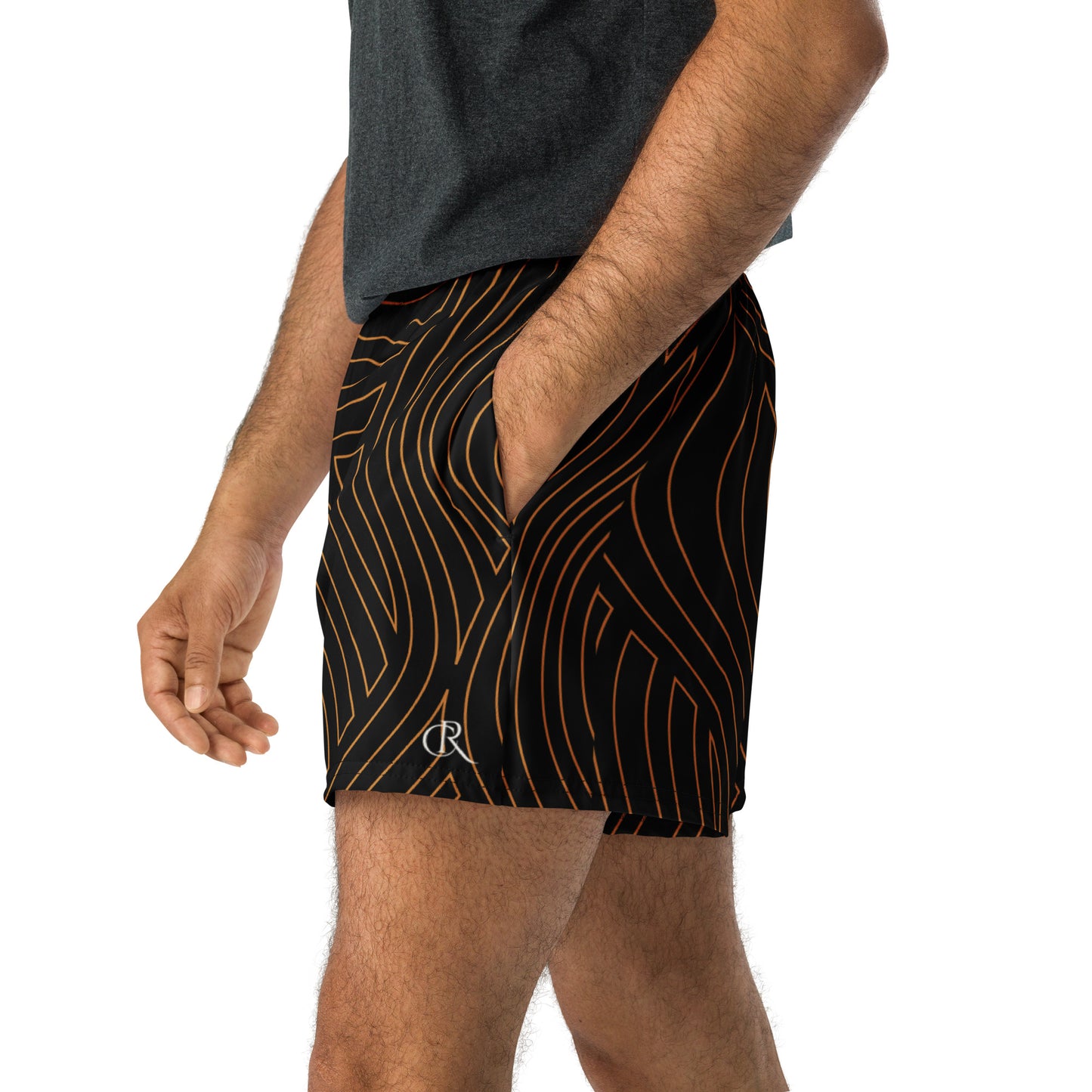 Gold Abstract Unisex Athletic Shorts