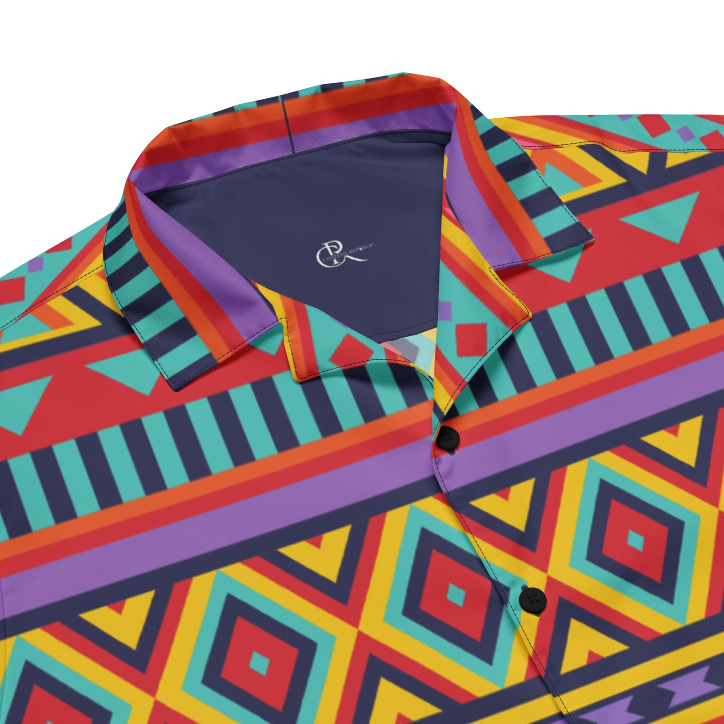 Tribal Pattern Unisex Button Up Shirt