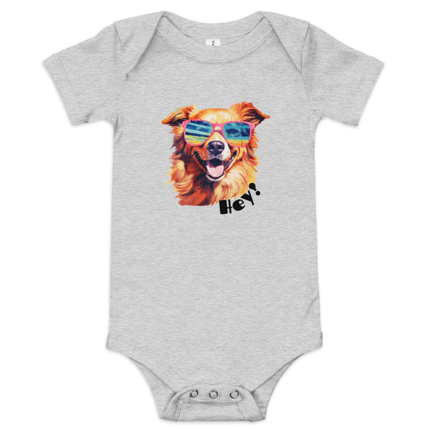 Hey! Short Sleeve Onesie 3M-24M