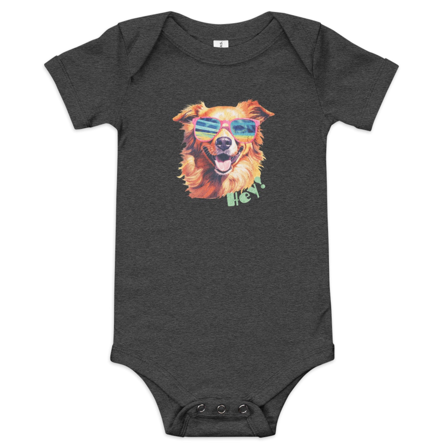 Hey! Short Sleeve Onesie 3M-24M