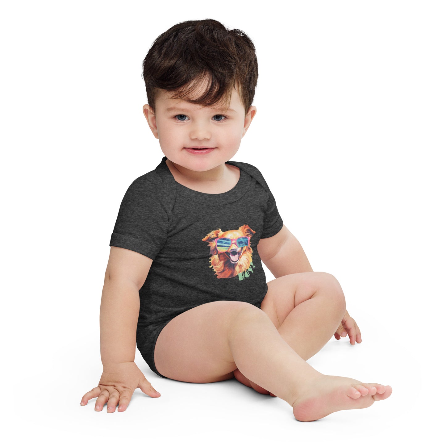 Hey! Short Sleeve Onesie 3M-24M