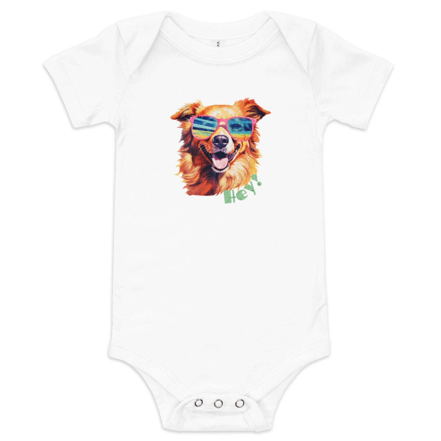 Hey! Short Sleeve Onesie 3M-24M