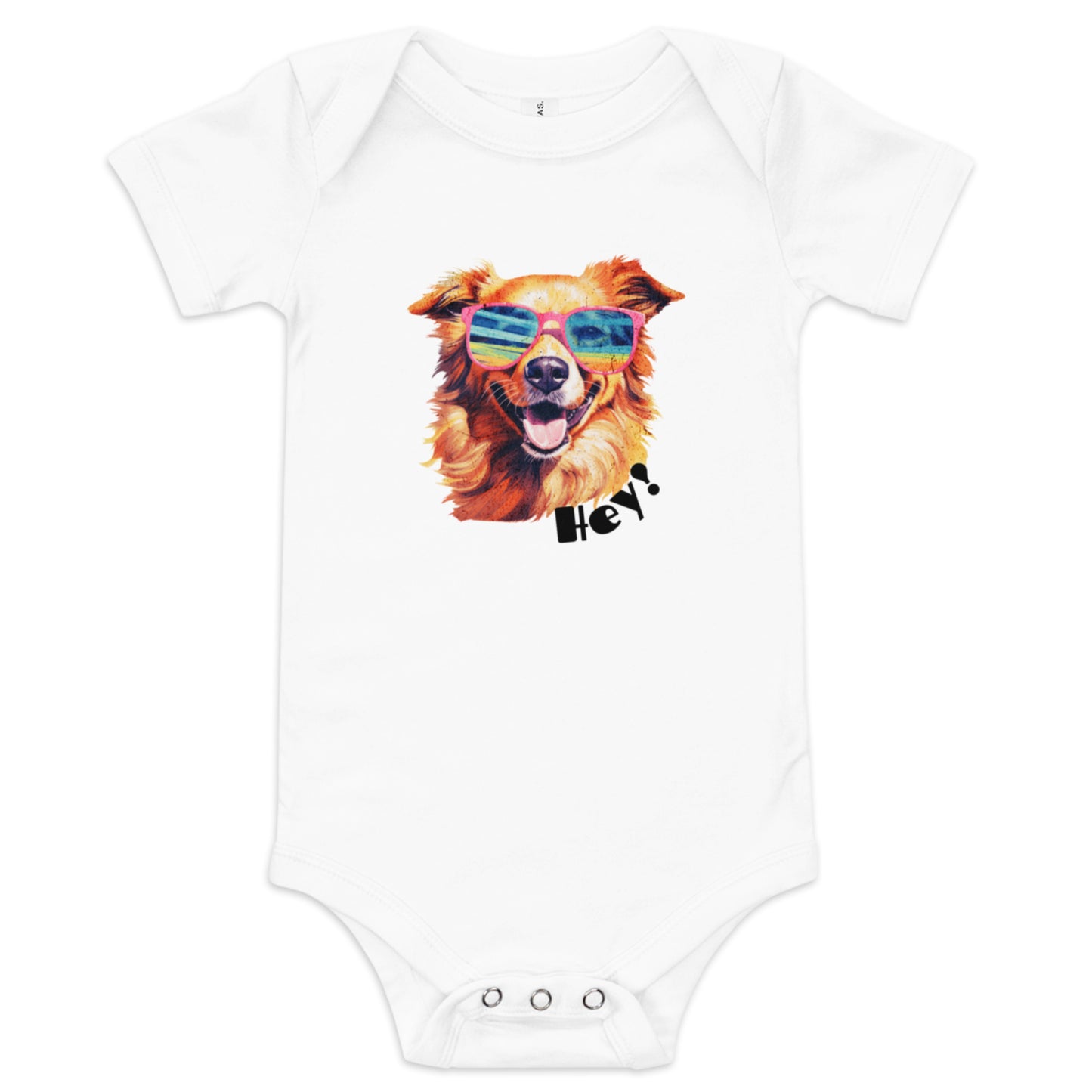 Hey! Short Sleeve Onesie 3M-24M