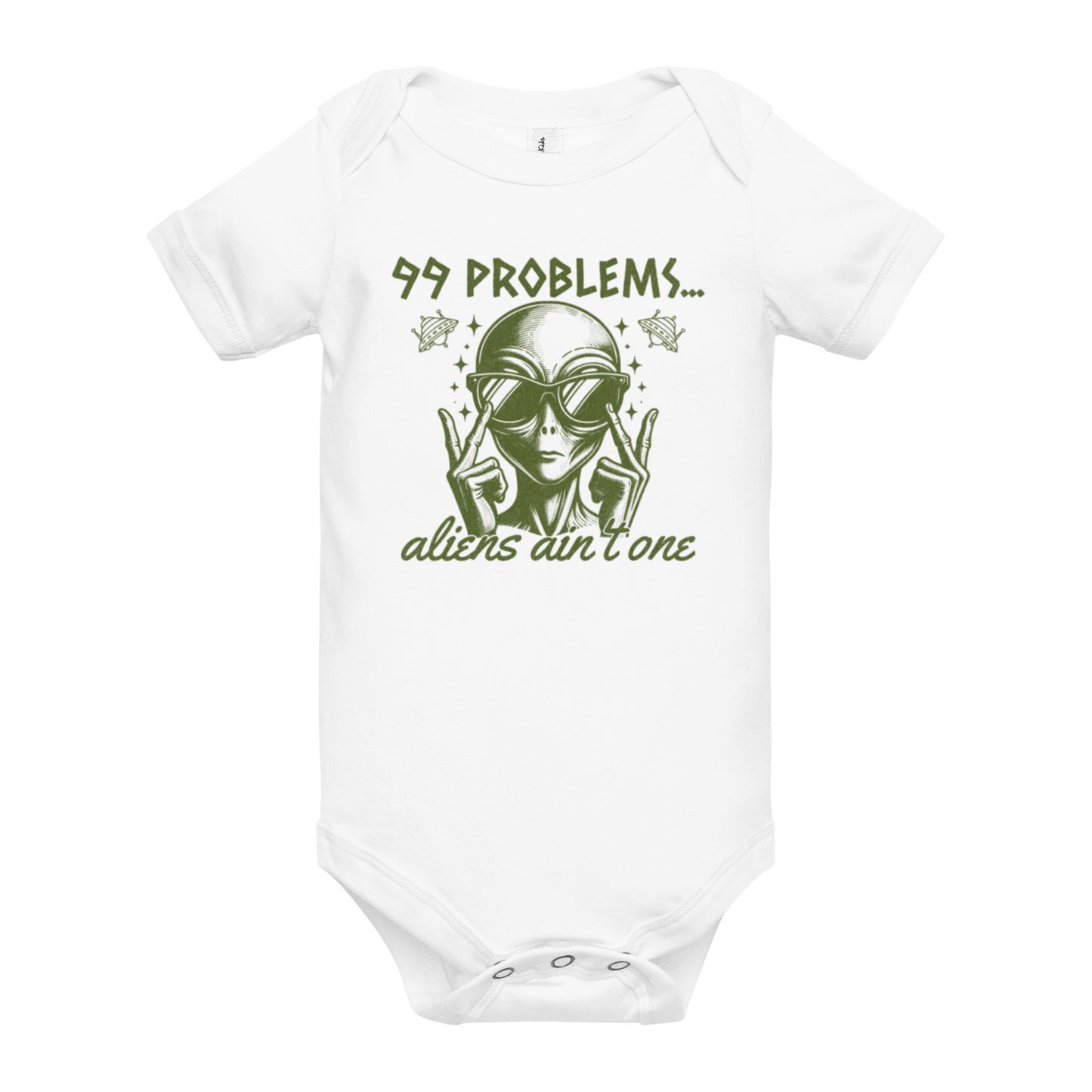 Aliens Ain't a Problem Onesie 3M-24M