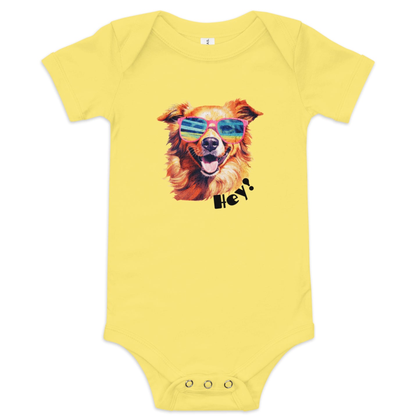 Hey! Short Sleeve Onesie 3M-24M