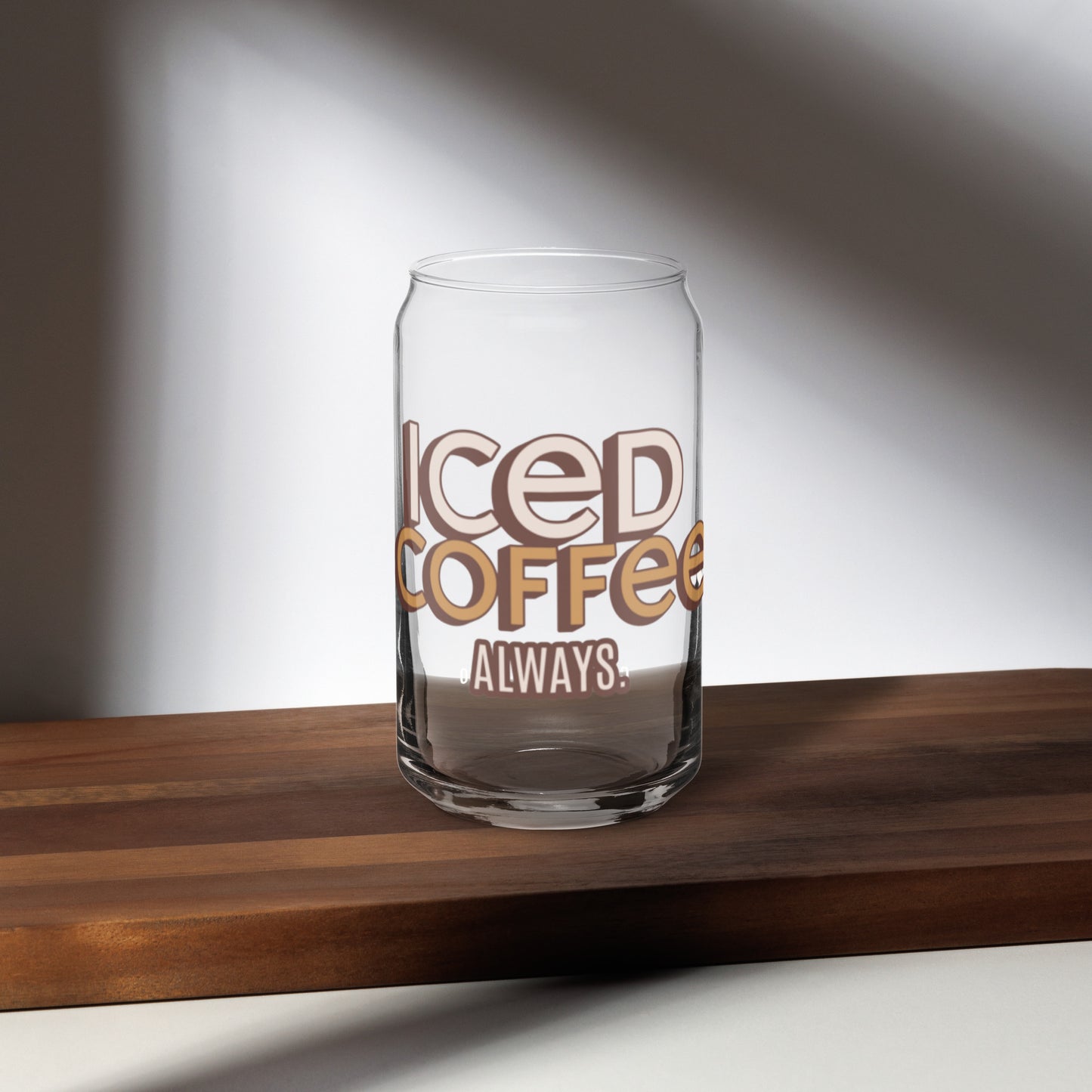 Always Iced Coffee Can-shaped Glass