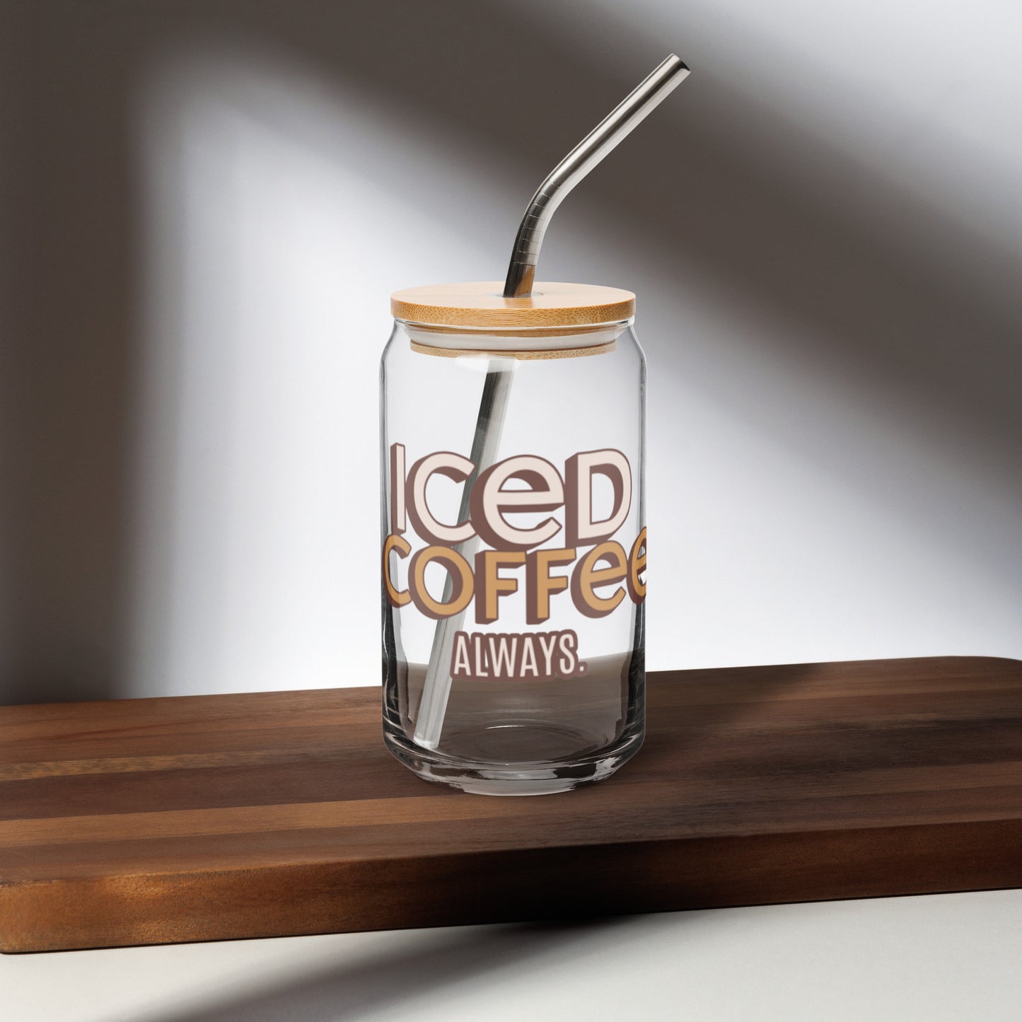 Always Iced Coffee Can-shaped Glass