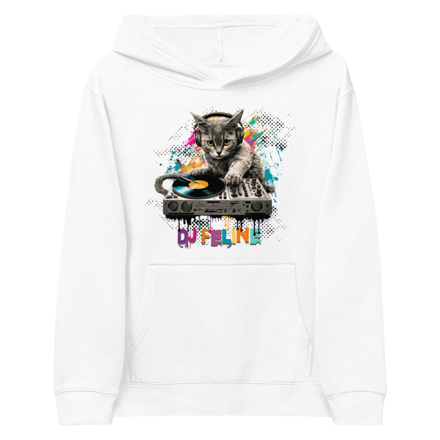 DJ Feline Fleece Graphic Hoodie