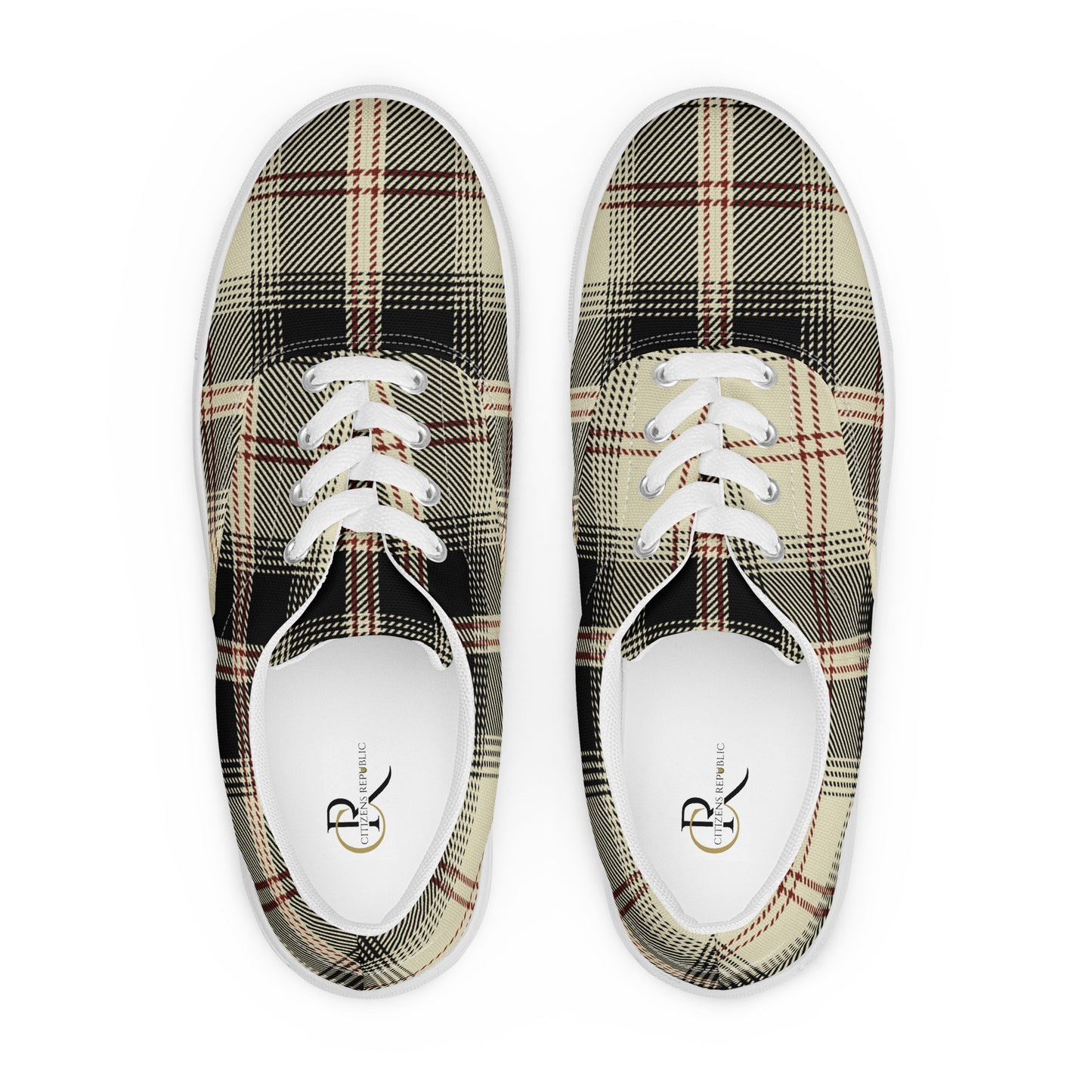 Men’s G Plaid Canvas Lace-Ups