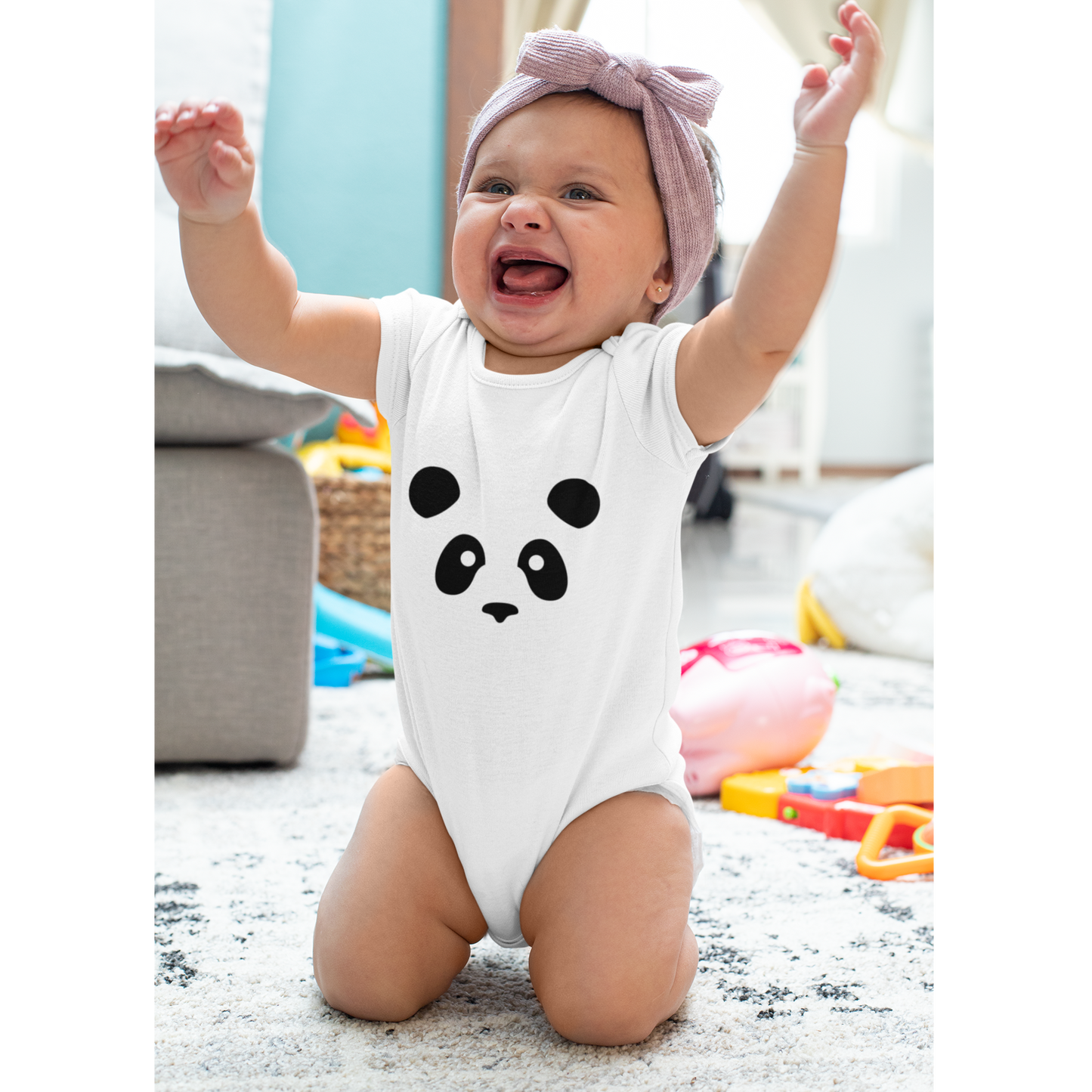 Panda Jersey Onesie 6M-24M