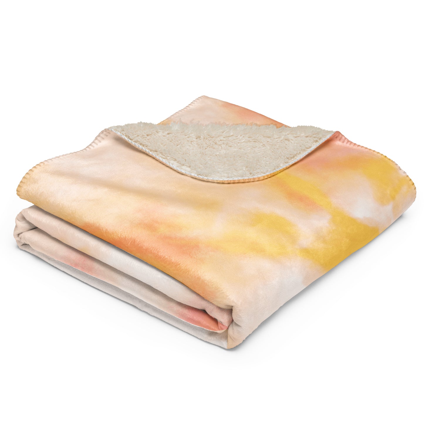 Coral Tie Dye Sherpa Blanket