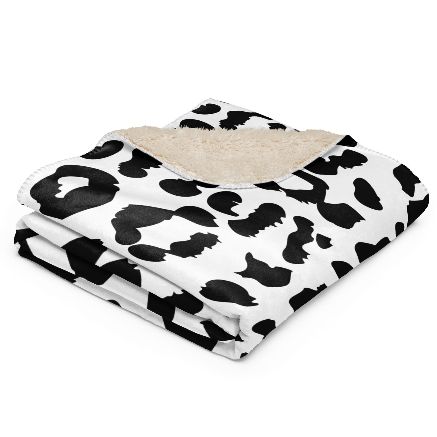 White Leopard - Sherpa Throw Blanket