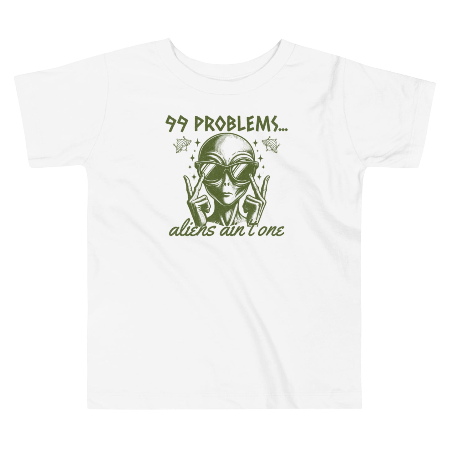 Aliens Ain't a Problem -Kid's Graphic Tee 2T-5T