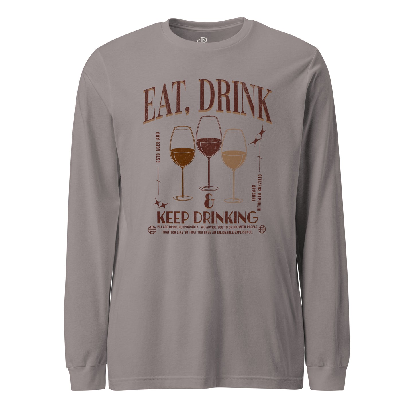 Eat, Drink, Repeat Long Sleeve Graphic T-Shirt